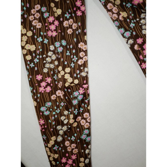 Liz Roberts Womens Brown Floral Blouse Shirt Top Boho Stylish Zip Size 10 - Picture 11 of 13